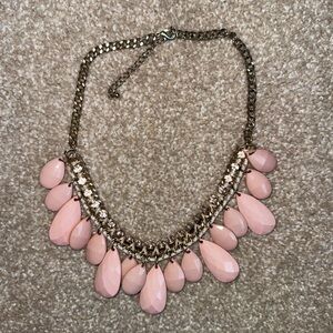 BP Nordstrom Blush Pink Teardrop Beaded Rhinestone Chain Necklace